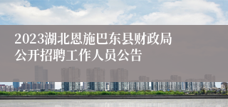 2023湖北恩施巴东县财政局公开招聘工作人员公告