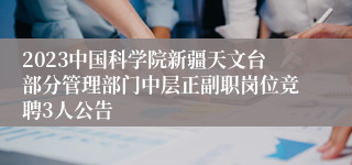 2023中国科学院新疆天文台部分管理部门中层正副职岗位竞聘3人公告