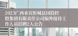 2023广西来宾忻城县国投控股集团有限责任公司编外接待工作人员招聘2人公告