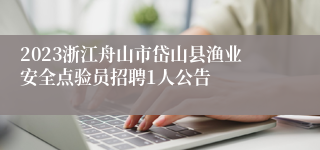 2023浙江舟山市岱山县渔业安全点验员招聘1人公告