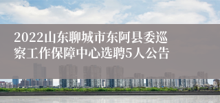 2022山东聊城市东阿县委巡察工作保障中心选聘5人公告