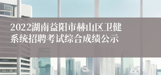 2022湖南益阳市赫山区卫健系统招聘考试综合成绩公示