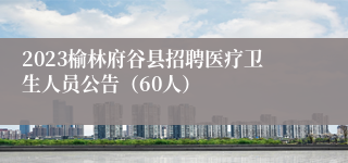 2023榆林府谷县招聘医疗卫生人员公告（60人）