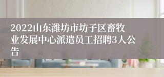 2022山东潍坊市坊子区畜牧业发展中心派遣员工招聘3人公告