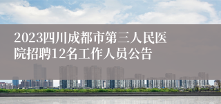 2023四川成都市第三人民医院招聘12名工作人员公告