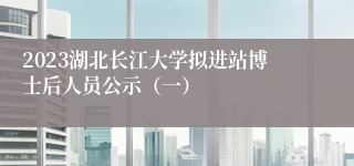 2023湖北长江大学拟进站博士后人员公示（一）