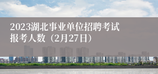 2023湖北事业单位招聘考试报考人数（2月27日）