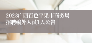 2023广西百色平果市商务局招聘编外人员1人公告