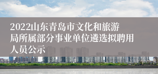 2022山东青岛市文化和旅游局所属部分事业单位遴选拟聘用人员公示