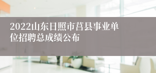 2022山东日照市莒县事业单位招聘总成绩公布