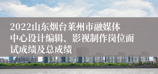 2022山东烟台莱州市融媒体中心设计编辑、影视制作岗位面试成绩及总成绩