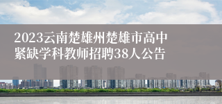 2023云南楚雄州楚雄市高中紧缺学科教师招聘38人公告