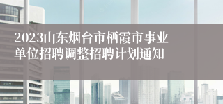 2023山东烟台市栖霞市事业单位招聘调整招聘计划通知