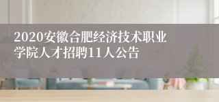 2020安徽合肥经济技术职业学院人才招聘11人公告