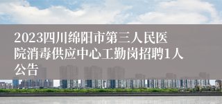 2023四川绵阳市第三人民医院消毒供应中心工勤岗招聘1人公告