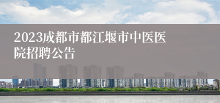 2023成都市都江堰市中医医院招聘公告