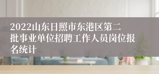 2022山东日照市东港区第二批事业单位招聘工作人员岗位报名统计