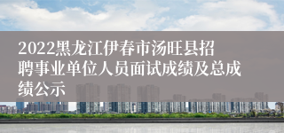 2022黑龙江伊春市汤旺县招聘事业单位人员面试成绩及总成绩公示