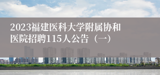 2023福建医科大学附属协和医院招聘115人公告（一）