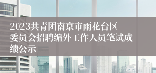 2023共青团南京市雨花台区委员会招聘编外工作人员笔试成绩公示