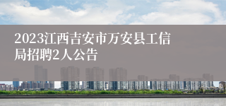 2023江西吉安市万安县工信局招聘2人公告