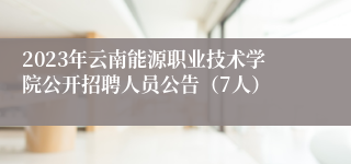 2023年云南能源职业技术学院公开招聘人员公告（7人）