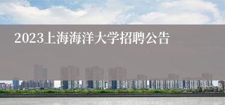 2023上海海洋大学招聘公告