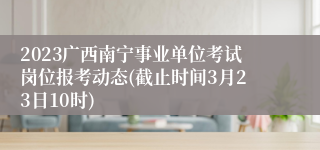 2023广西南宁事业单位考试岗位报考动态(截止时间3月23日10时)