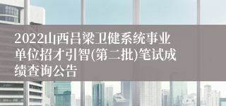 2022山西吕梁卫健系统事业单位招才引智(第二批)笔试成绩查询公告