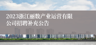 2023浙江丽数产业运营有限公司招聘补充公告