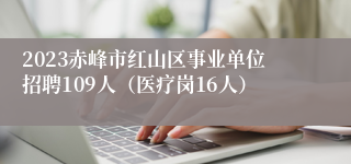 2023赤峰市红山区事业单位招聘109人（医疗岗16人）