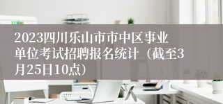 2023四川乐山市市中区事业单位考试招聘报名统计（截至3月25日10点）