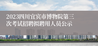 2023四川宜宾市博物院第三次考试招聘拟聘用人员公示