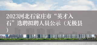 2023河北石家庄市“英才入石”选聘拟聘人员公示（无极县）