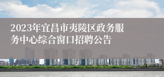 2023年宜昌市夷陵区政务服务中心综合窗口招聘公告