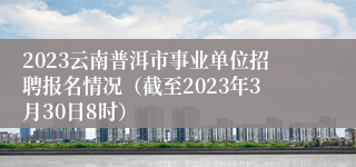 2023云南普洱市事业单位招聘报名情况（截至2023年3月30日8时）