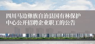 四川马边彝族自治县国有林保护中心公开招聘企业职工的公告