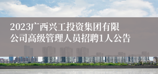 2023广西兴工投资集团有限公司高级管理人员招聘1人公告