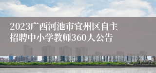 2023广西河池市宜州区自主招聘中小学教师360人公告