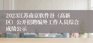 2023江苏南京软件谷（高新区）公开招聘编外工作人员综合成绩公示