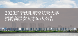 2023辽宁沈阳航空航天大学招聘高层次人才65人公告