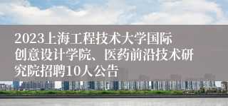 2023上海工程技术大学国际创意设计学院、医药前沿技术研究院招聘10人公告