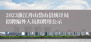 2023浙江舟山岱山县统计局招聘编外人员拟聘用公示