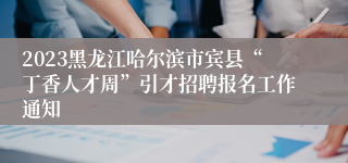 2023黑龙江哈尔滨市宾县“丁香人才周”引才招聘报名工作通知