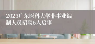 2023广东医科大学非事业编制人员招聘6人启事