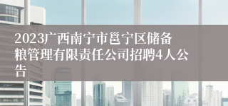 2023广西南宁市邕宁区储备粮管理有限责任公司招聘4人公告