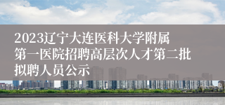 2023辽宁大连医科大学附属第一医院招聘高层次人才第二批拟聘人员公示