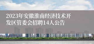 2023年安徽淮南经济技术开发区管委会招聘14人公告