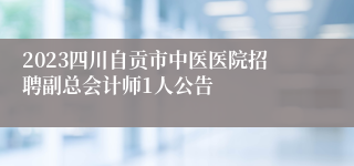 2023四川自贡市中医医院招聘副总会计师1人公告