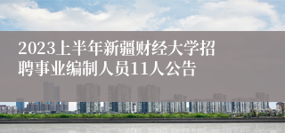 2023上半年新疆财经大学招聘事业编制人员11人公告